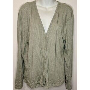 Aritzia Wilfred Free Sage Green Lightweight V Neck Cardigan Plus Size 1X EUC!!